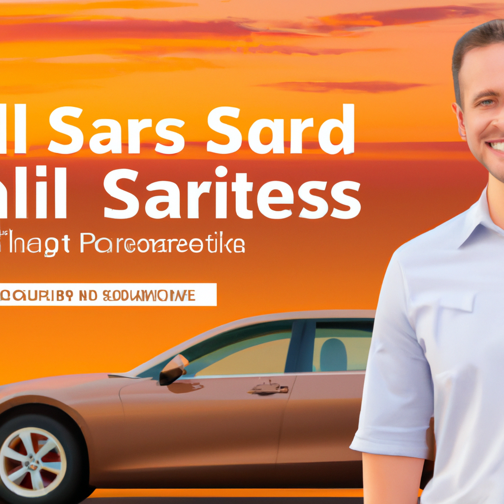 Smiling owner by a sedan